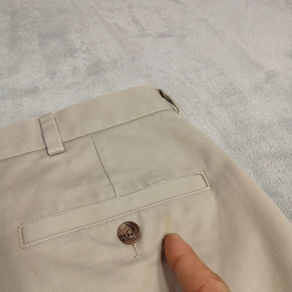 Brooks Brothers Hudson Dress Pants Mens 36x32 Classic Khaki Cotton Golf Preppy - Picture 7 of 13